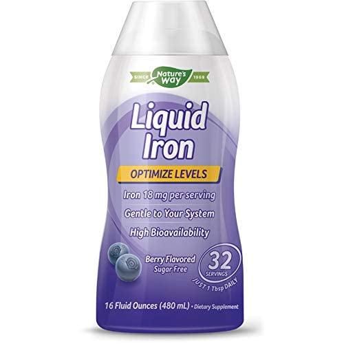Nature's Way Liquid Mineral Supplement, Iron, Natural Berry, 16 Ounce