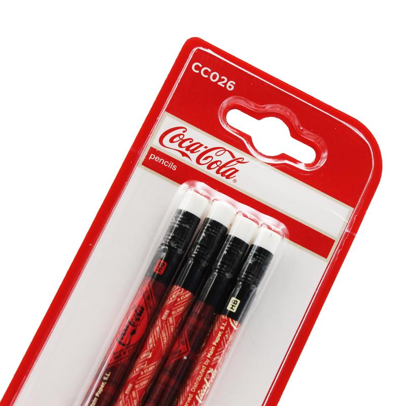 Vỉ 4 Bút Chì Gỗ HB - Coca-Cola CC026
