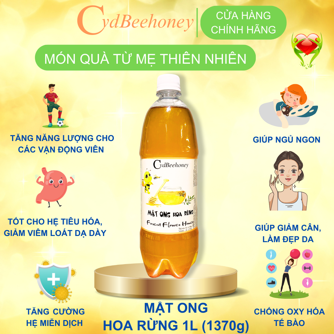 Mật Ong Hoa Rừng 1000ml CvdBeehoney - Forest Flower Honey