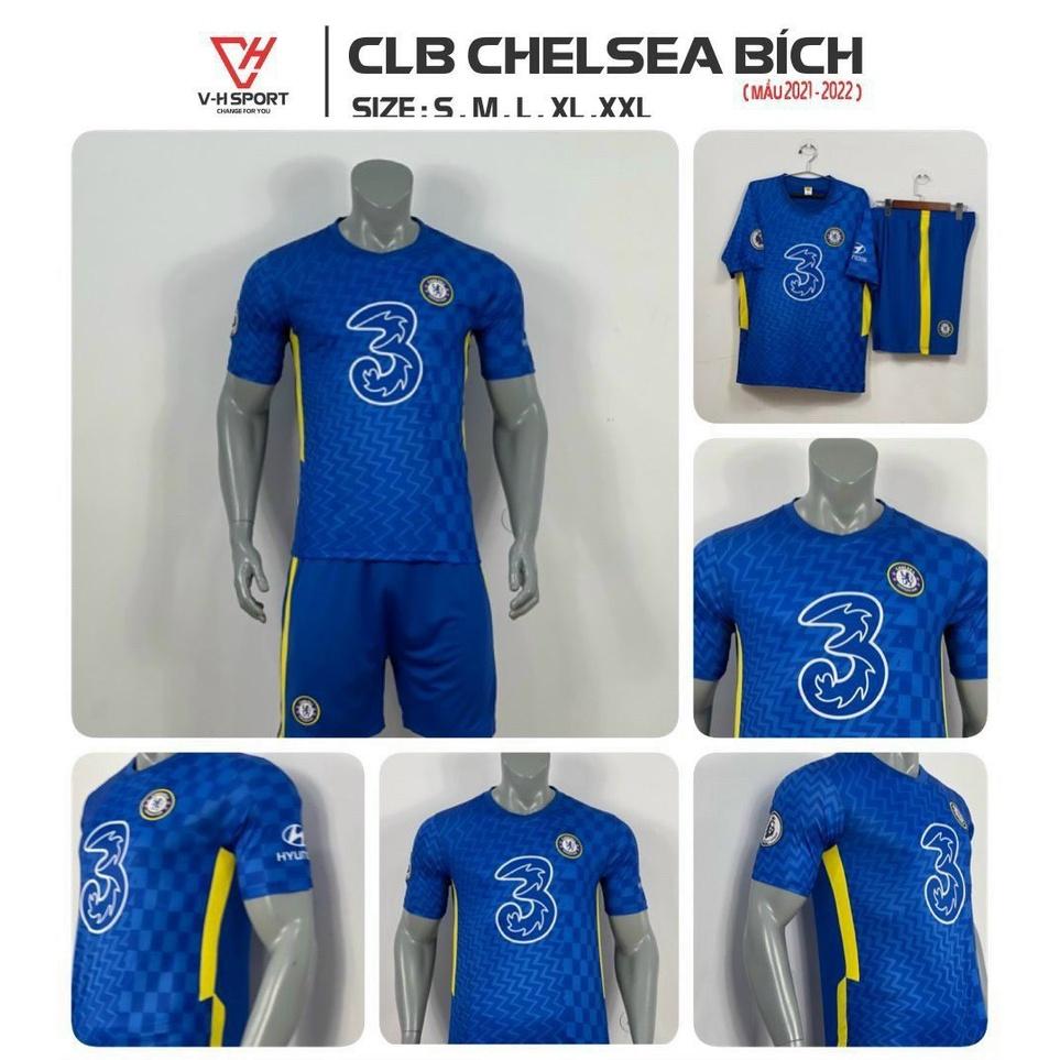 Bộ quần áo đá bóng CLB Chelsea mùa giải 2021 -2022 sẵn kho thoáng mát, chất lượng cao đủ màu đủ size