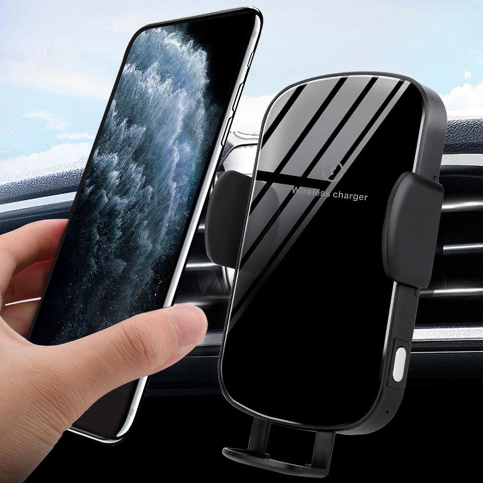 Wireless Car Charger,15W Qi Fast Charging Auto-Clamping Car Mount, Windshield Dash Air Vent Phone Holder Compatible with iPhone 11/11 Pro Max/Xs MAX