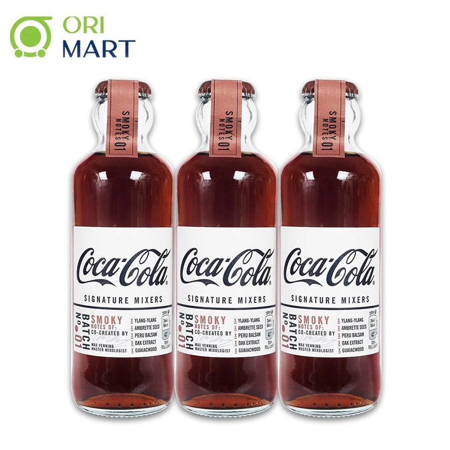 Combo 3 Chai Coca - Cola Sig Mixers Vị Khói Smoky (Chai 200ml)