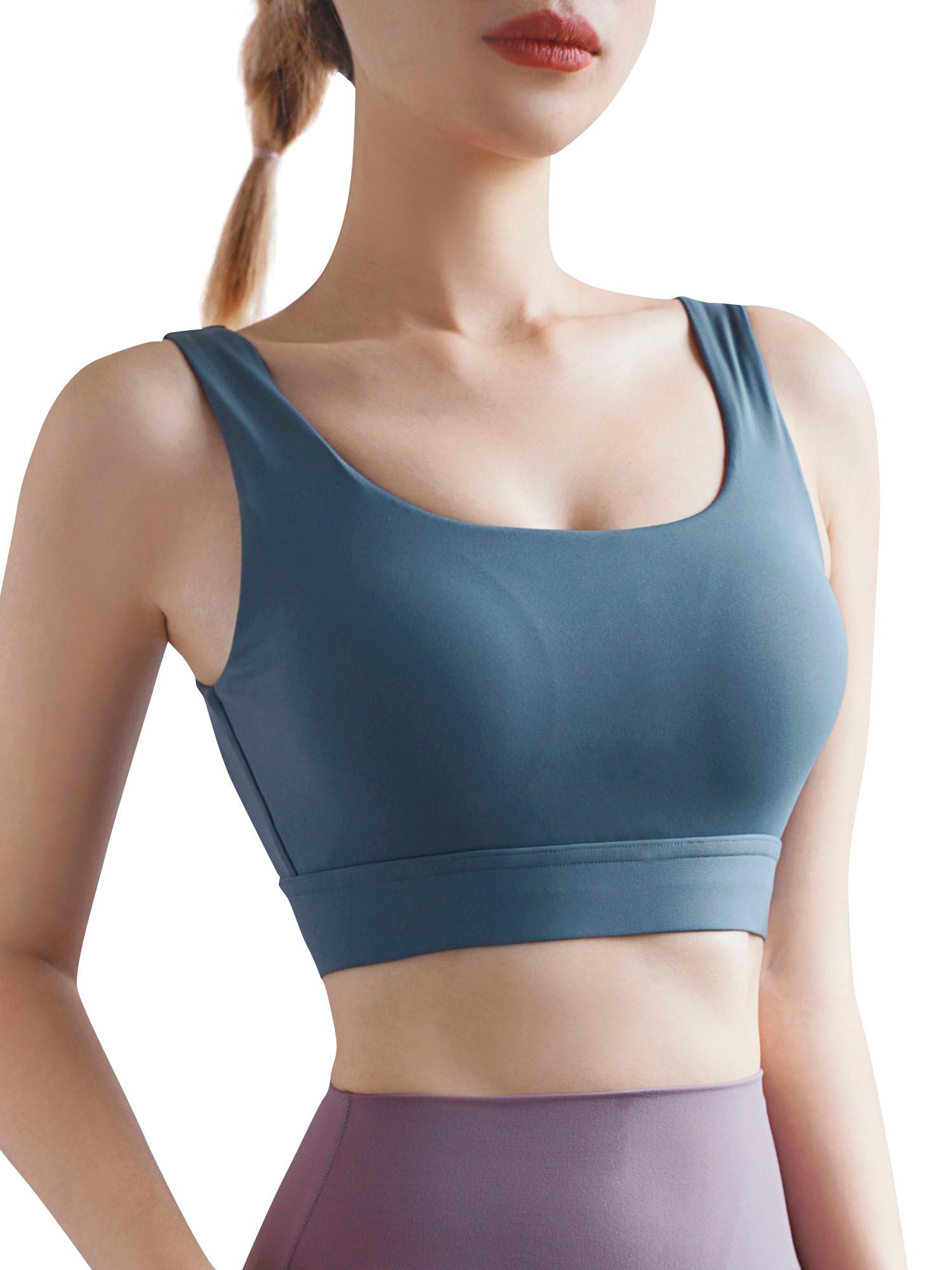 Nữ Yoga Áo ngực Thể thao Cổ U Tập thể dục Chạy bộ Không dây Áo xe tăng Thông thường