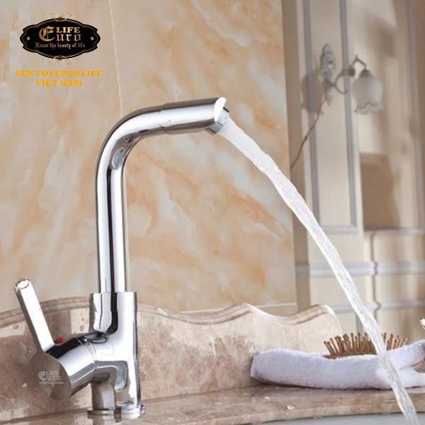Chậu rửa chén Inox Eurolife C8 + Vòi rửa chén nóng lạnh EurolifeEL-T007 + Bình xịt nước rửa chén