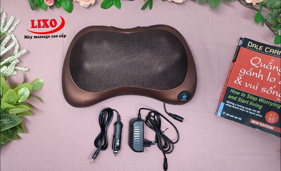 Gối Massage Hồng Ngoại 8 bi - GM234 - Giảm Cơn Đau Nhức, Mỏi Mệt Vai, Gáy, Cổ... phiên bản mới