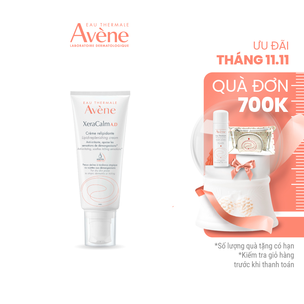 Kem dưỡng ẩm vô trùng cho da khô, rất khô, viêm da cơ địa AVÈNE XERACALM A.D CREAM 200ml