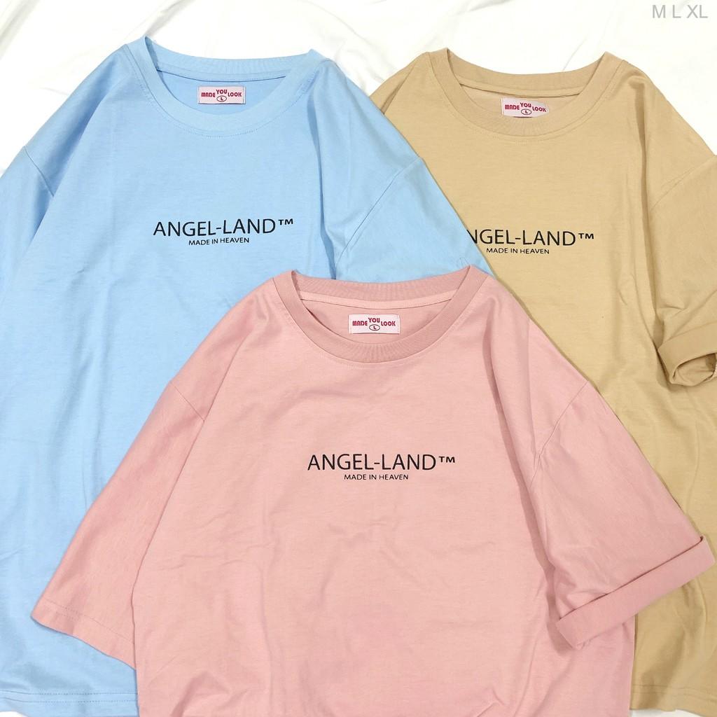 Áo Thun Tay Lỡ Form Rộng Unisex ANGEL-LAND HEAVEN Ulzzang Couple
