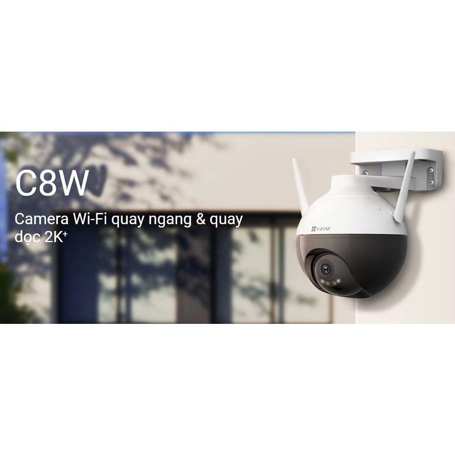 Camera Wifi Ngoài Trời EZVIZ C8W 4M 2K Quay 360 Độ, Màu Ban Đêm, Đàm Thoại 2 Chiều, Nhận Diện Người Bằng AI - Hàng Chính Hãng