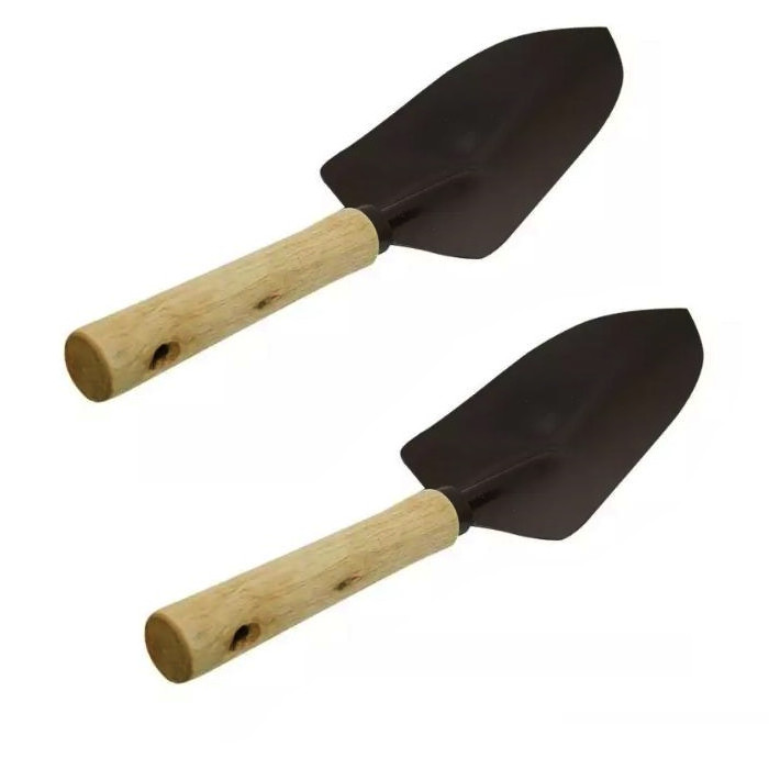 Combo 02 Xẻng nhỏ làm vườn cán gỗ Echo Nhật Bản
