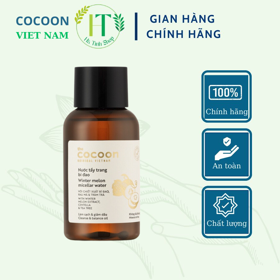 Nước tẩy trang bí đao Cocoon sạch sâu cấp ẩm cho da 140ml-500ml - Thanh Mộc Hương Hà Tĩnh