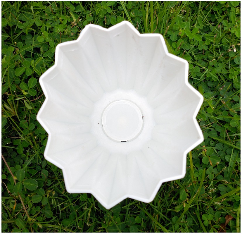 3 Chậu nhựa mini để bàn hình múi khế, KT:12x10 , chậu trồng xương rồng, sen đá, cây cảnh mini để bàn - Màu Trắng