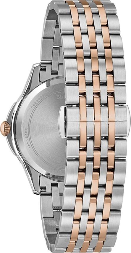 Đồng Hồ Nữ Dây Kim Loại BULOVA 98S162 (36mm) - Bạc Viền Vàng Hồng