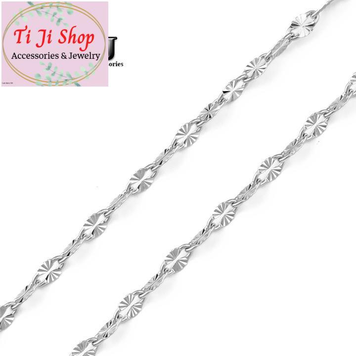 DÂY CHUYỀN LÁ ME INOX CHẠM CHIẾU CỰC SÁNG D - đẹp, không đen -