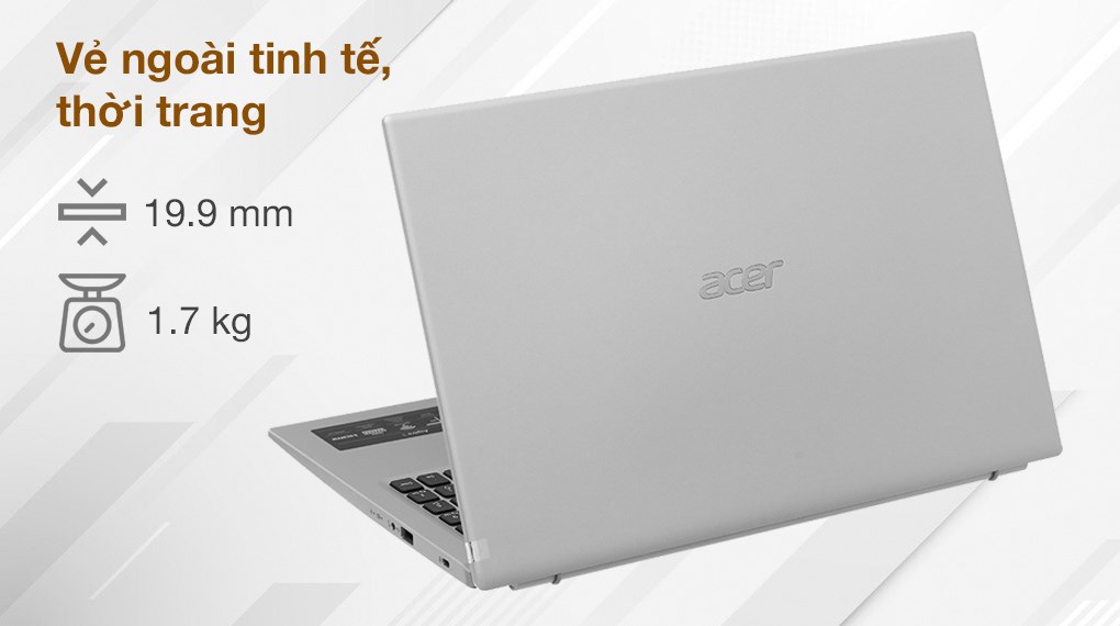 Laptop Acer Aspire A315 58 35AG i3 1115G4/4GB/256GB/15.6"F/Win11/(NX.ADDSV.00B)/Bạc - Hàng chính hãng