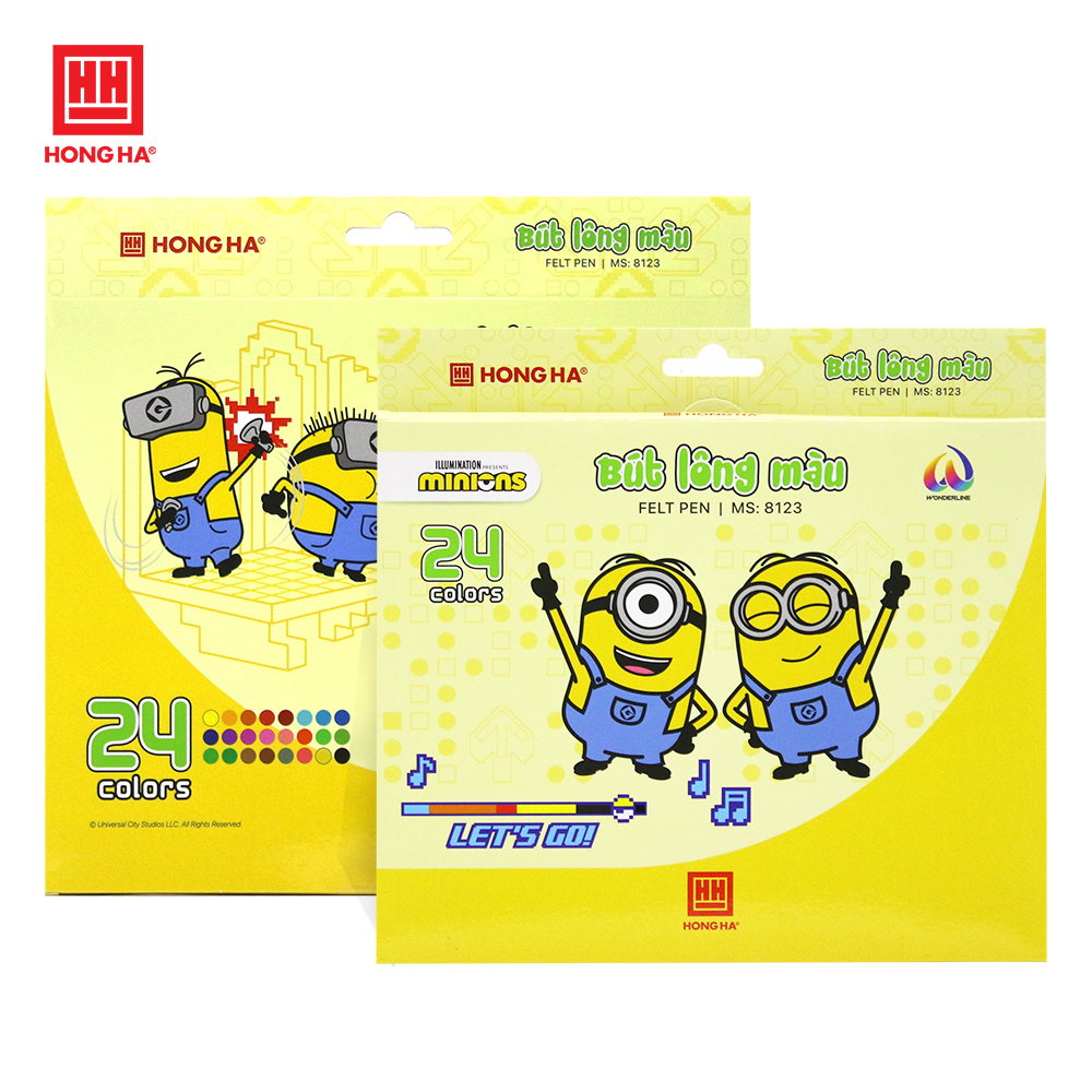 Bút lông màu Hồng Hà Minions 24 màu - 8123