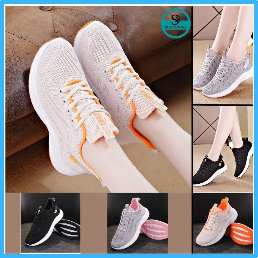 Giày Thể Thao Nữ Sneaker Siêu Nhẹ Chống trượt Mang Đi Làm,Chạy Bộ,Tập gym,Chơi Thể Thao SUNO GTTN14