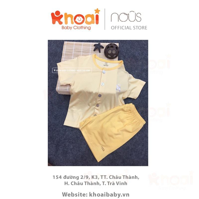 Bộ cài thẳng cộc Nous petit vàng - Chất liệu Nu Petit 95% cotton thiên nhiên