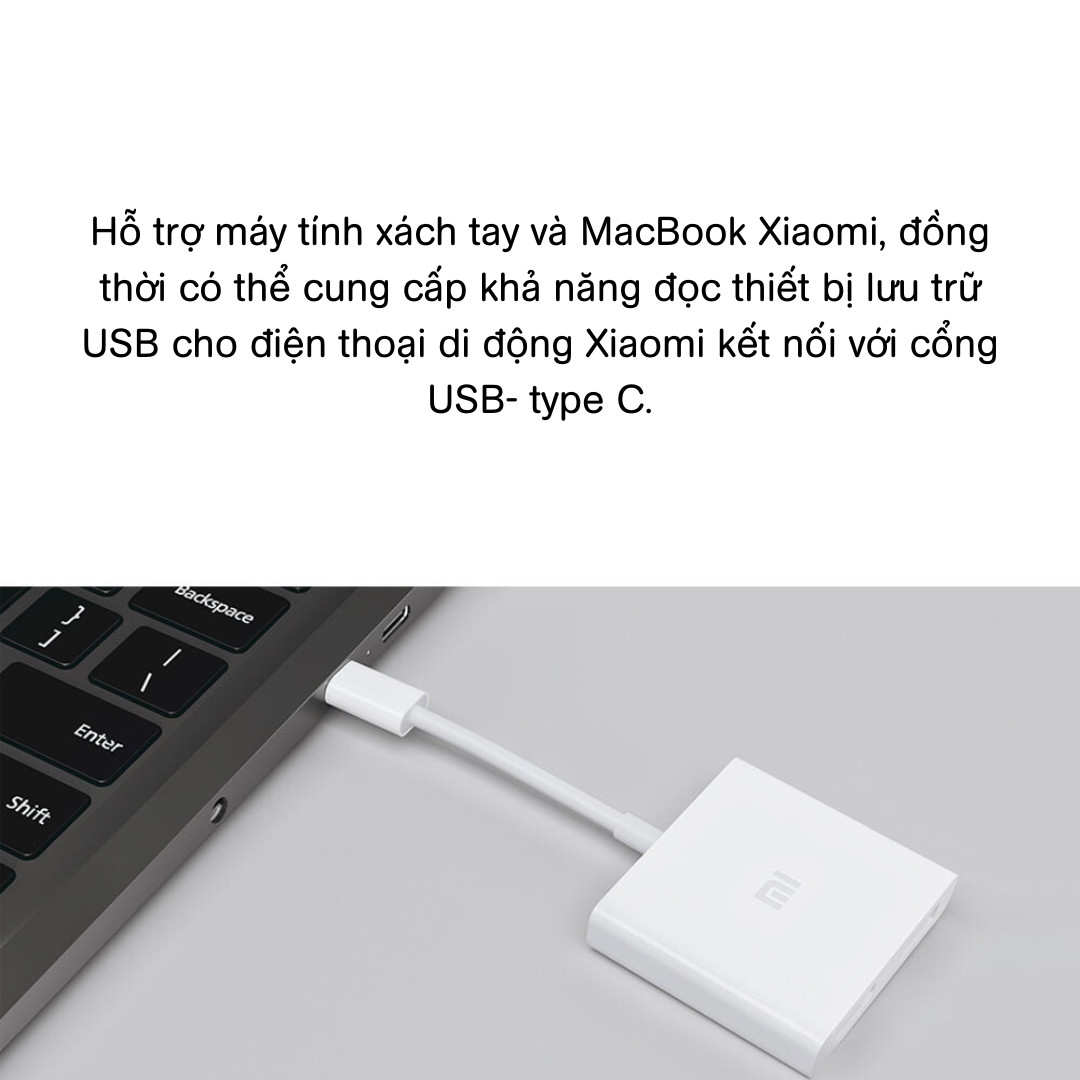 Đầu chuyển đổi Type C sang HDMI, USB-A Xiaomi XMZJQCH2TM - Hàng nhập khẩu