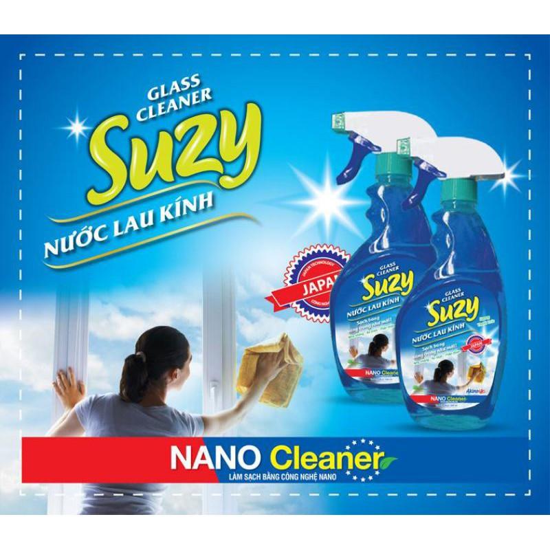 Nước xịt kính SUZY 500ml - thành phần HỮU CƠ, chất lượng NHẬT BẢN