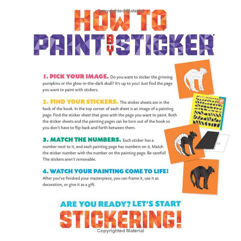 Sách ngoại văn: Paint By Sticker Kids: Halloween: Create 10 Pictures One Sticker At A Time!