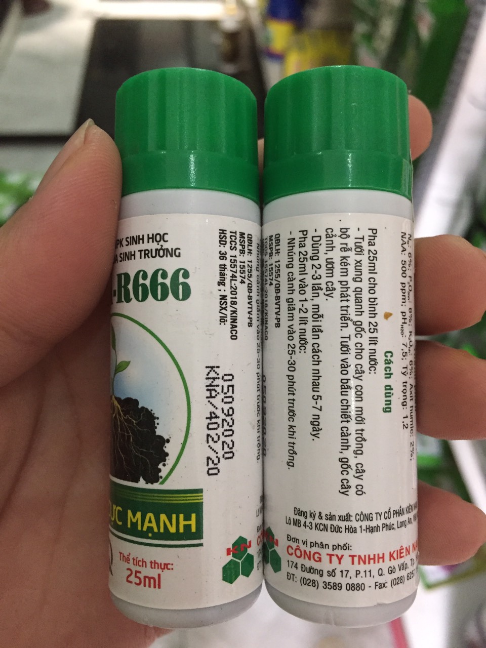 Phân bón NPK sinh học KINA R666 kích thích RA RỄ CỰC MẠNH Chai 25ml