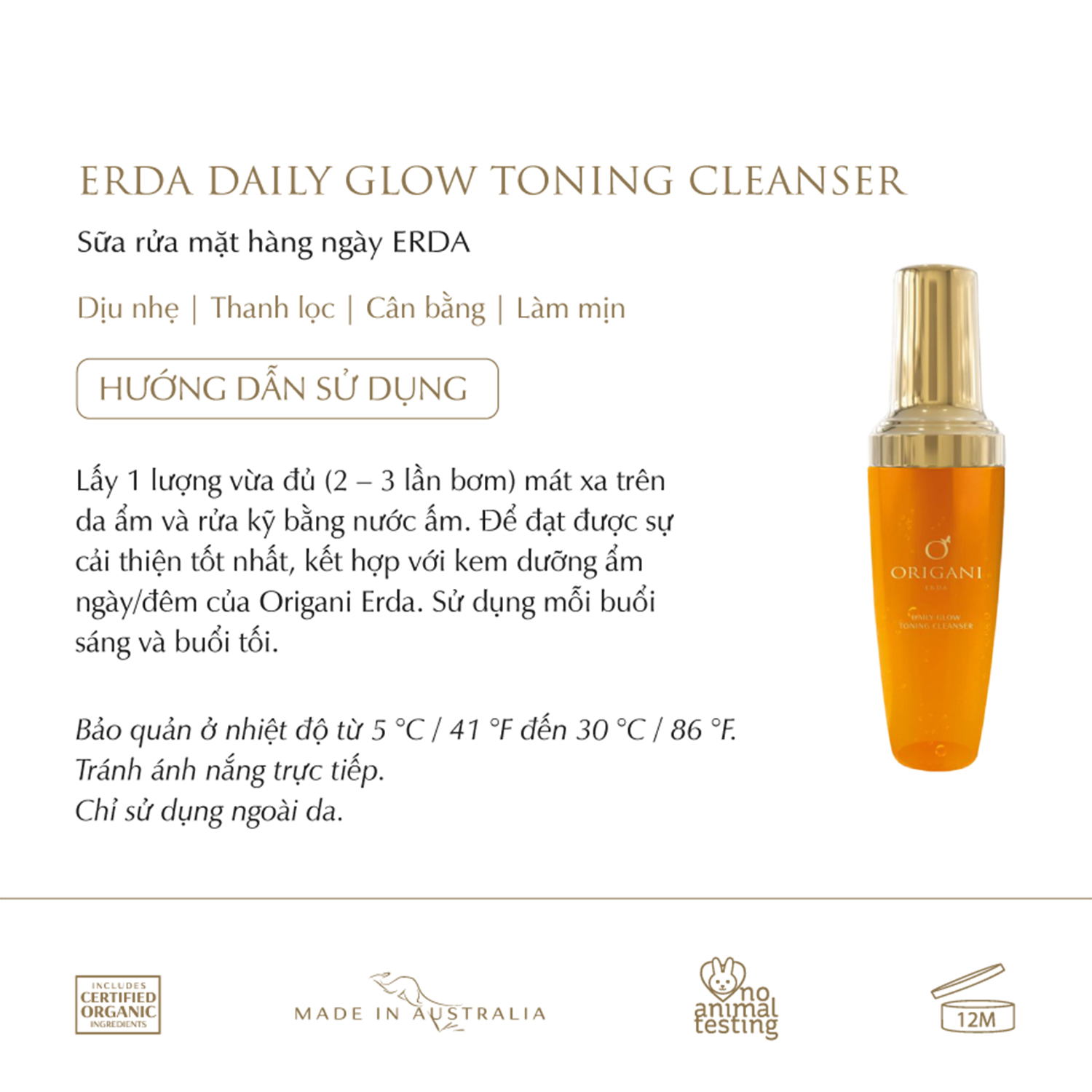 Combo Tẩy Tế Bào Chết Mật Ong Manuka Origani + Sữa Rửa Mặt Erda - Làm Sạch Sâu Mềm Da, Đều Màu Da - Có Chứng Nhận Hữu Cơ