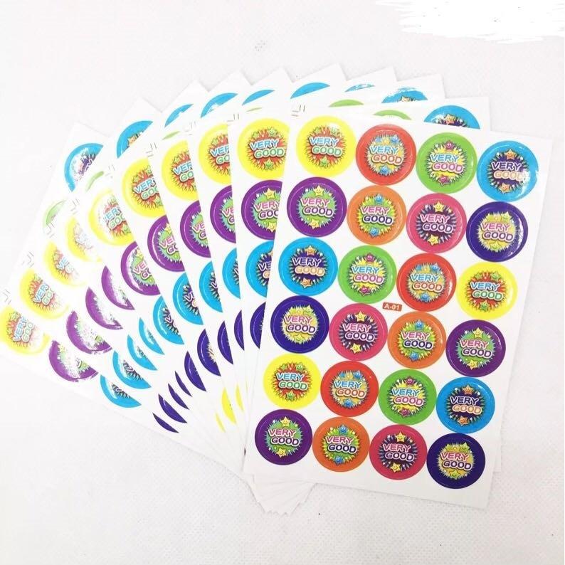 Túi 240 Nhãn Sticker Tiếng Anh