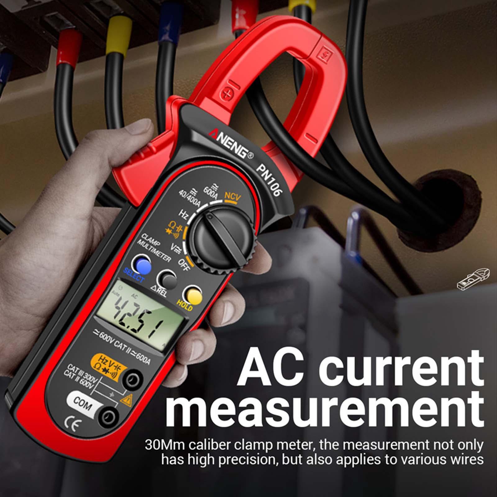 Digital Clamp Meter Voltage Meter Backlight Screen Auto Range Portable Professional Electrician Tool Multi Tester for Household Outlets Cars