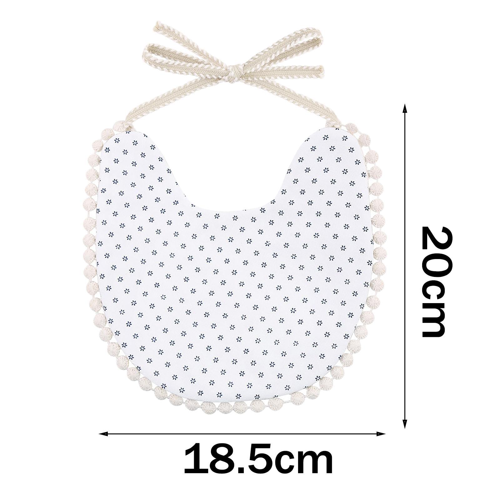 Feeding Bib Drooling Burp Apron Washable A White