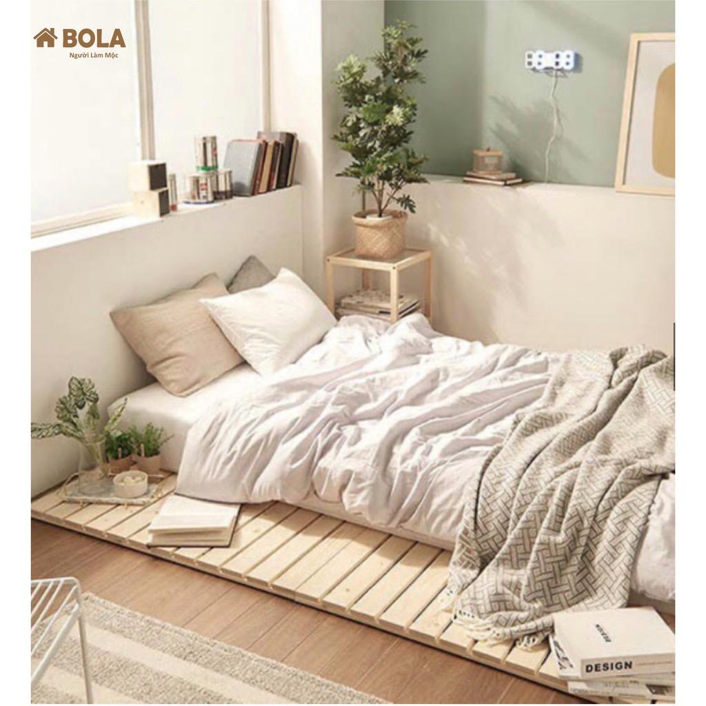 Giường Ngủ Pallet 1m6 Gỗ Thông Gấp Gọn Bola