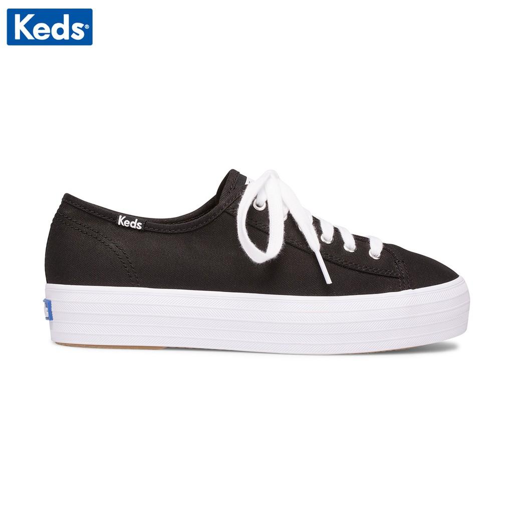 Giày Keds Nữ - Triple Kick Canvas Blk/White - KD057309