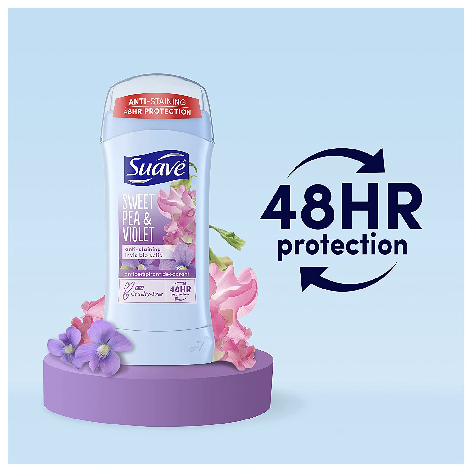 Sáp khử mùi Suave Sweet Pea & Violet 74g - USA