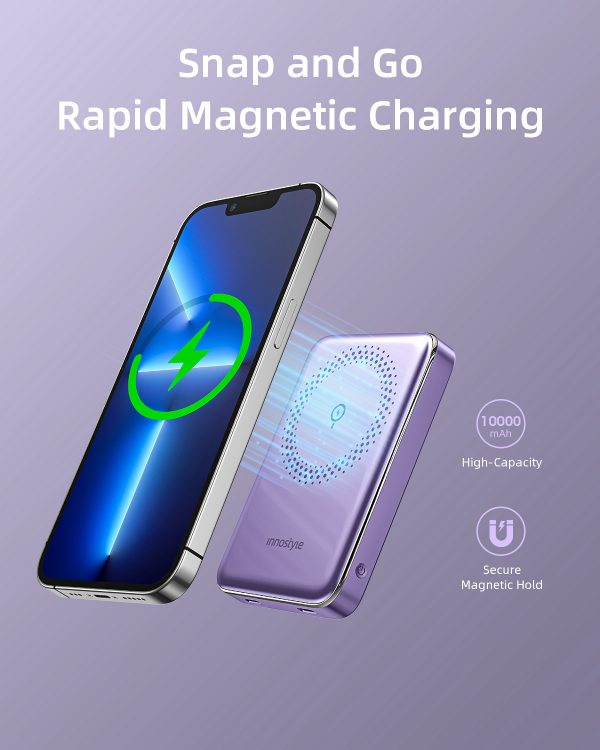 SẠC DỰ PHÒNG HÍT TỪ TÍNH CHO IPHONE 14 I 13 I 12 INNOSTYLE POWERMAG SLIM 15W PD/QC3.0 20W 10000MAH IM20PD - HÀNG CHÍNH HÃNG