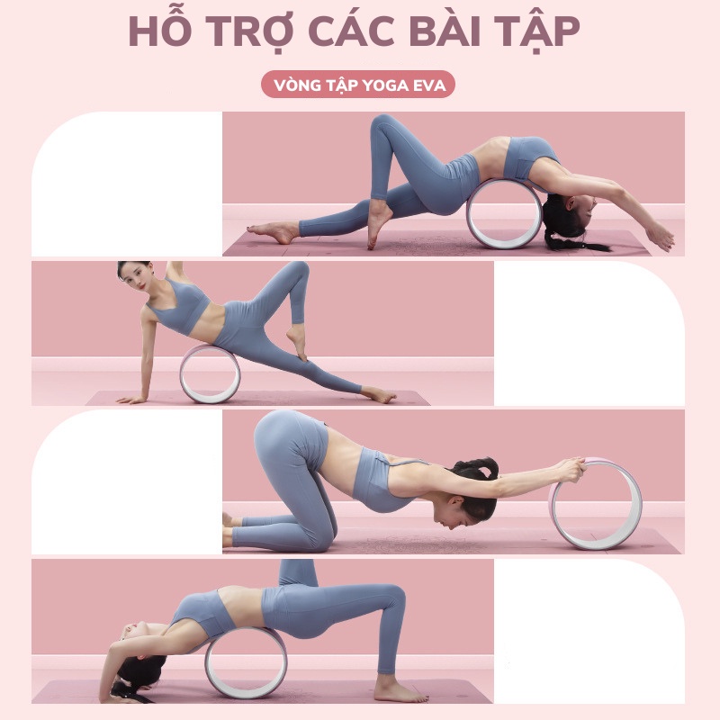 Combo 3 dụng cụ Yoga : 1 Vòng EVA bản 13cm chịu lực 200kg + 1 bóng hơi gai đàn hồi ( tặng dụng cụ bơm ) + 1 vòng Myring