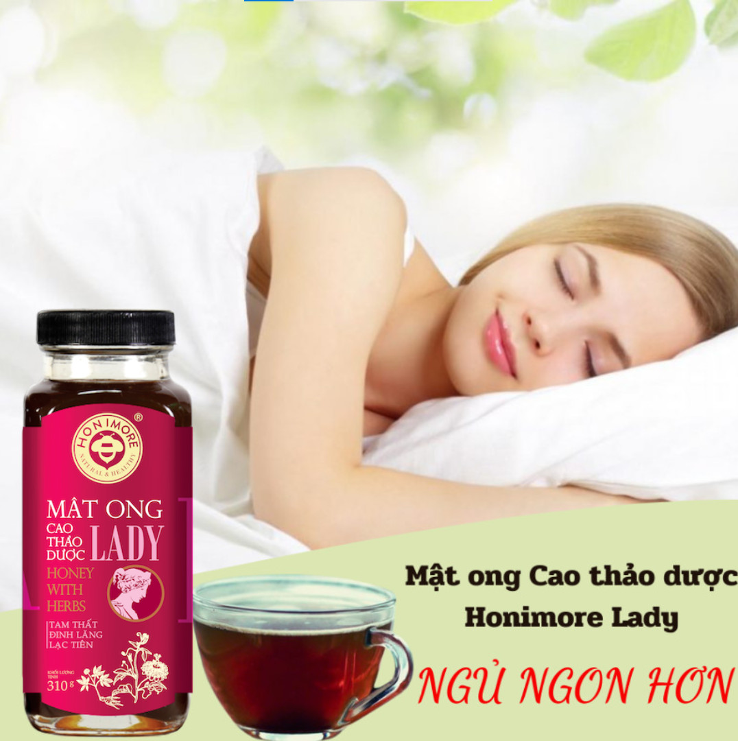 Combo mật ong rừng cao thảo dược Honimore Lady và mật ong rừng nguyên chất 670g - giúp ngủ ngon, chăm sóc sức khỏe phụ nữ