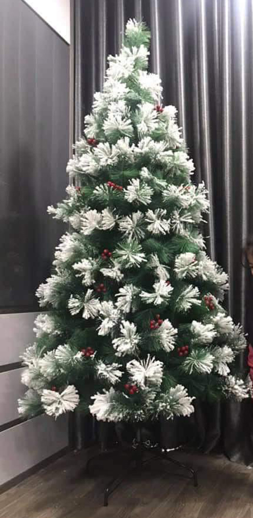 Cây thông noel 3 loại lá phủ tuyết (Cây 210cm)