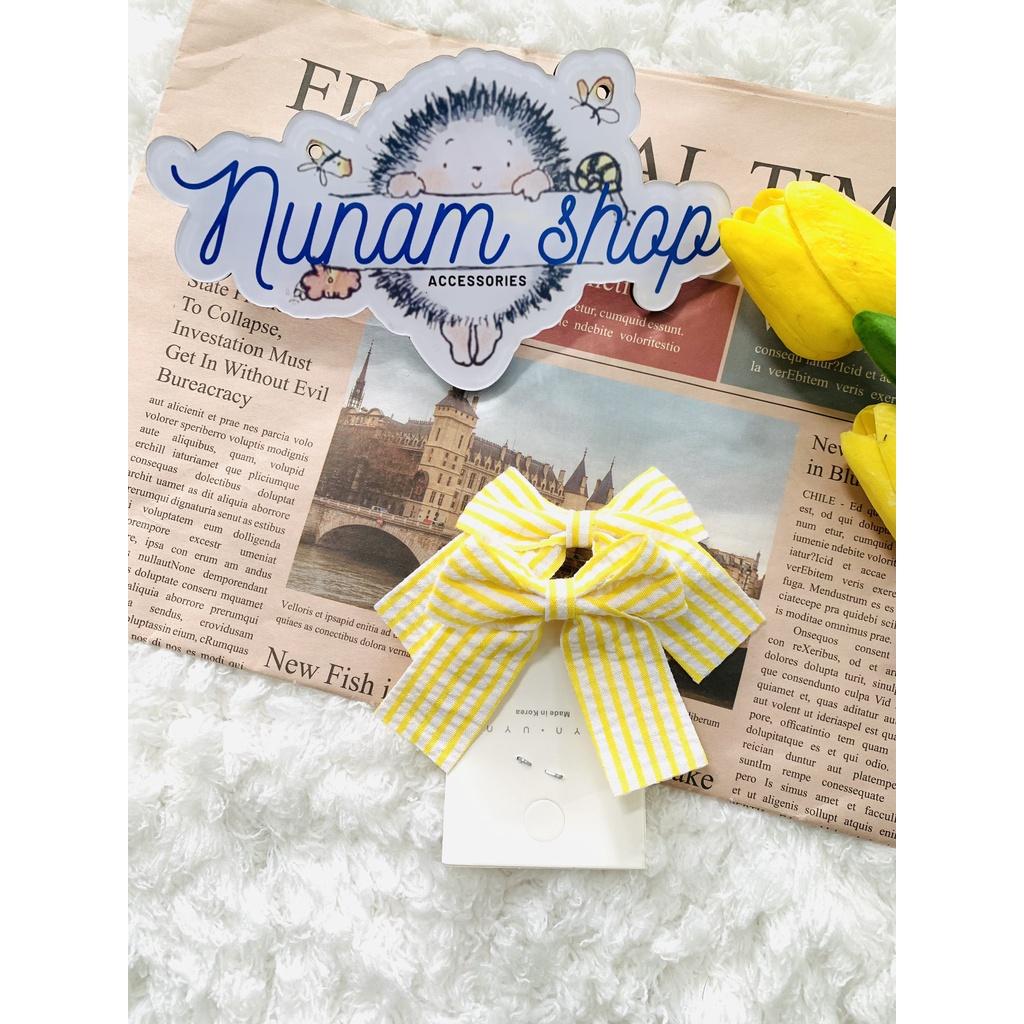 Set 2 - Cột tóc phối nơ carô hàn quốc dễ thương - Nunam shop