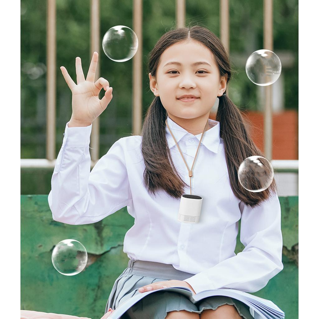 Portable Wearable Air Purifier Necklace Mini USB for Sports Office white