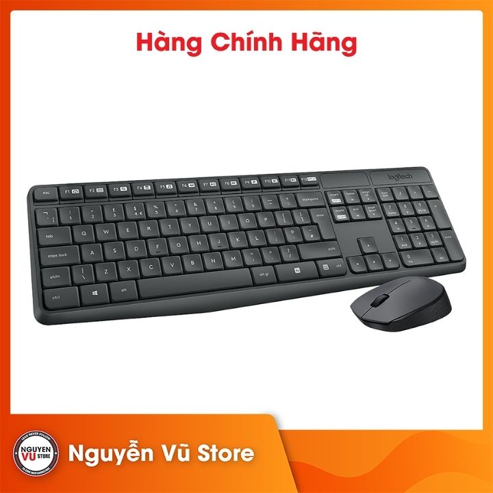 Bộ Bàn Phím Và Chuột Không Dây Logitech MK235 - Hàng chính hãng