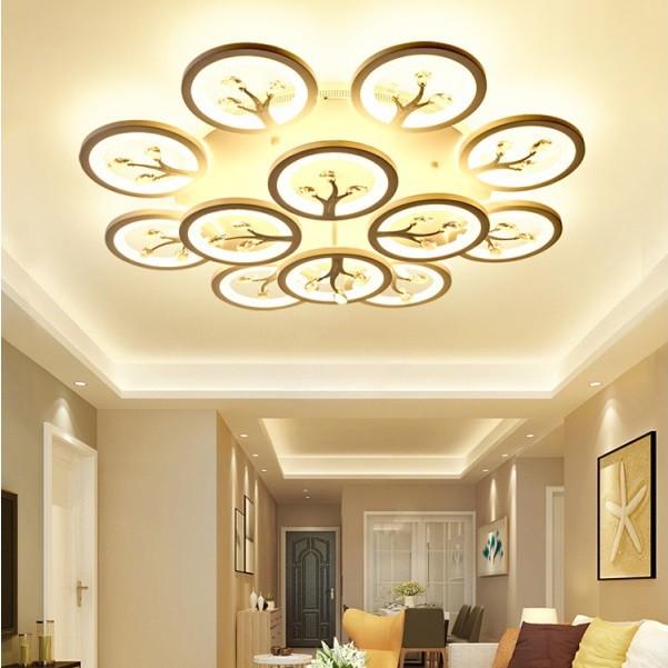 Đèn trần AZANTA phong cách hiện đại trang trí nội thất sang trọng với 3 chế độ ánh sáng - kèm điều khiển từ xa - (138).