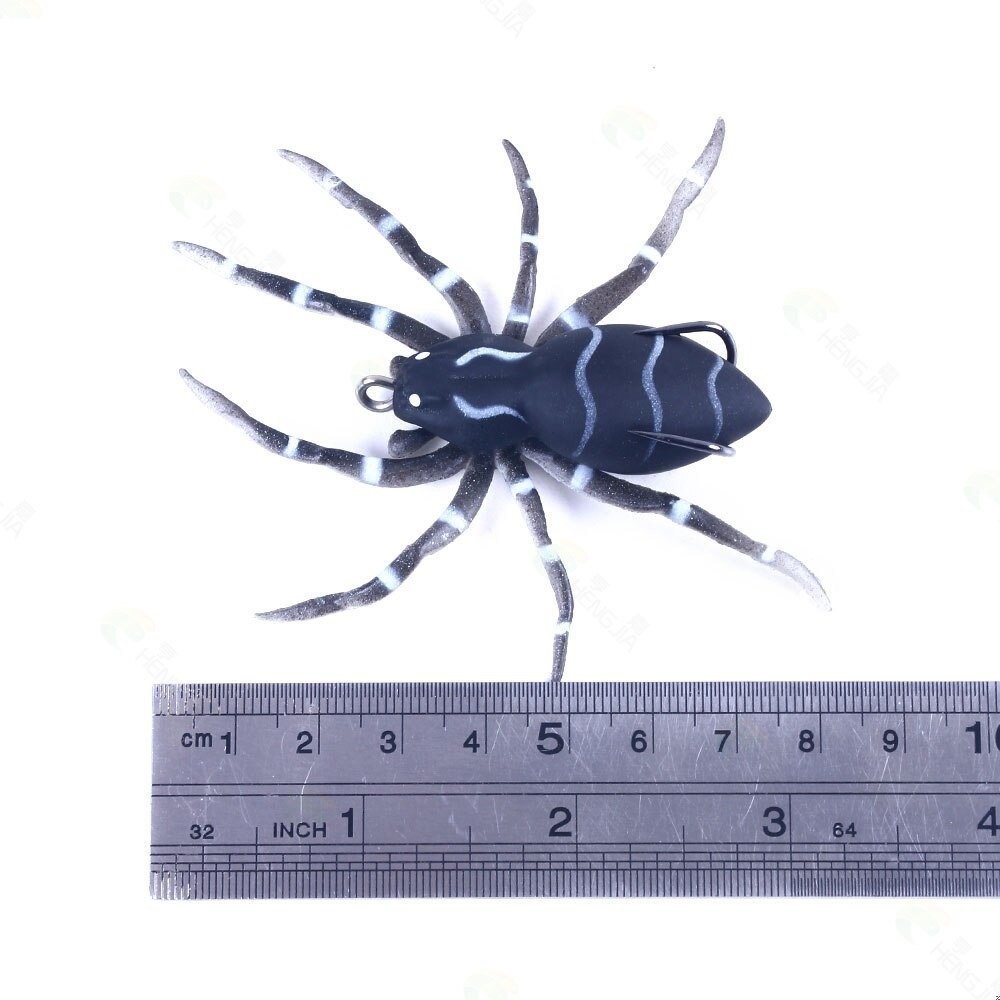 Nhện giả câu cá siêu nhạy 7gam dai 8cm, mồi giả câu lure cá lóc bông đồng hồ dịch mồi câu cá chẽm, mồi nổi lure suối