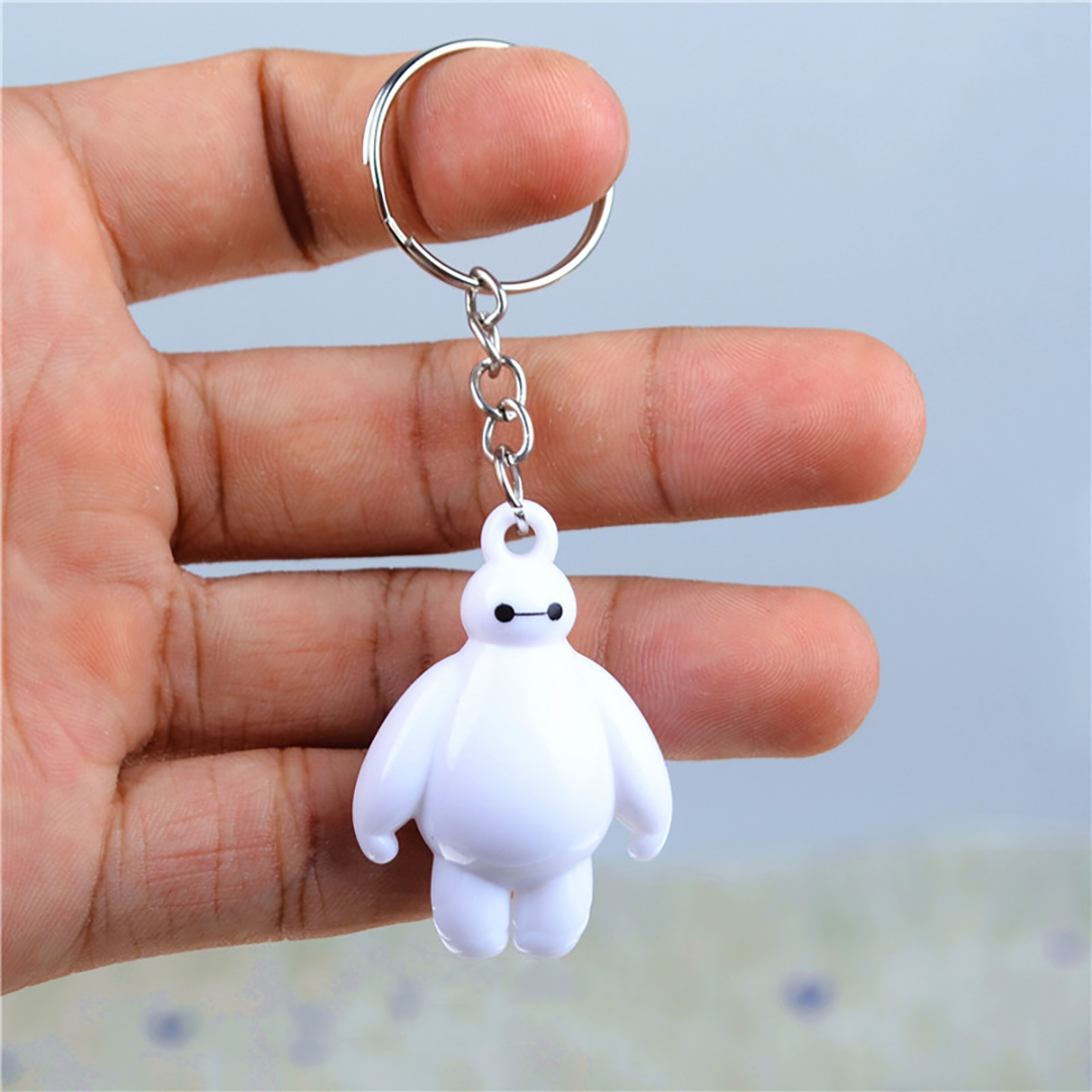 Móc khóa xe máy ô tô Baymax anime Big Hero móc quà tặng đeo balo nhỏ nhắn hoạt hình chó mèo cute