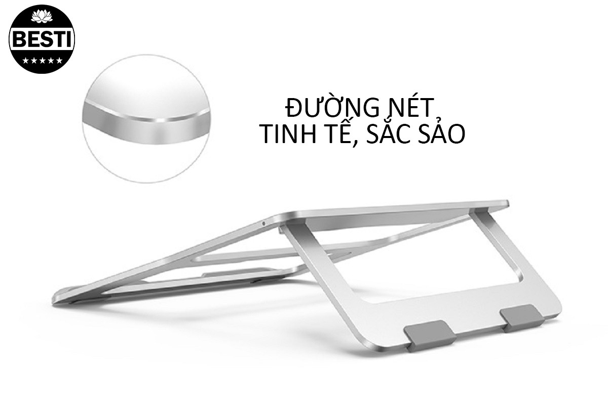 Giá Đỡ Dành Cho Laptop,  Macbook Để Bàn Chất Liệu Hợp Kim Nhôm Cao Cấp - Hàng Chính Hãng