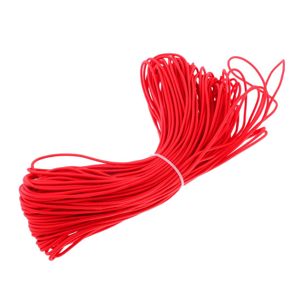 3mm Strong Elastic Round Bungee Rope Shock Cord Tie Down Boats Trailers Roof Rack 100m 50m 30m 20m 10m 5m 2m 1m 0.5m - Various Colors