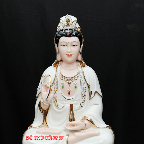 TƯỢNG QUAN ÂM MEN SỨ ĐỨC HÓA