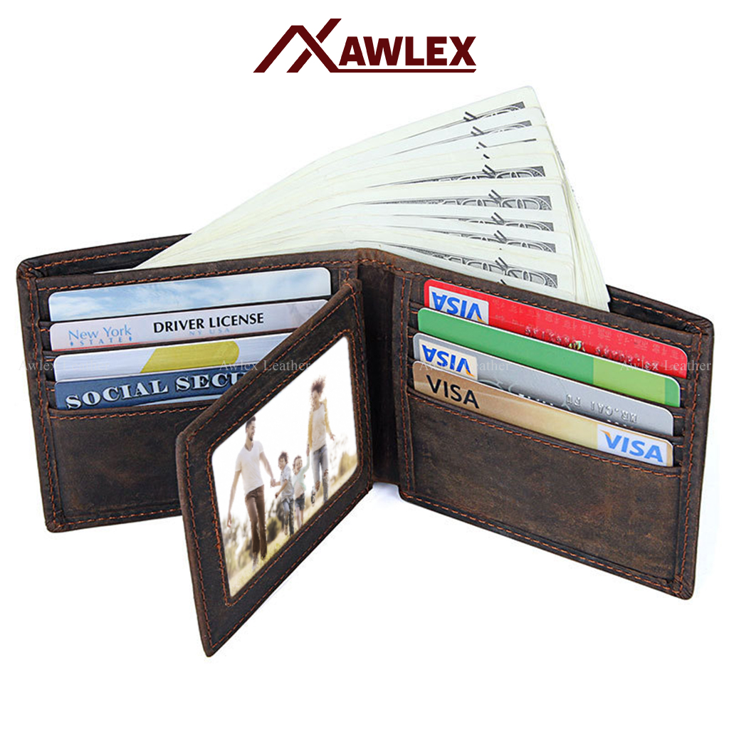 Ví nam, bóp nam da bò sáp A0005