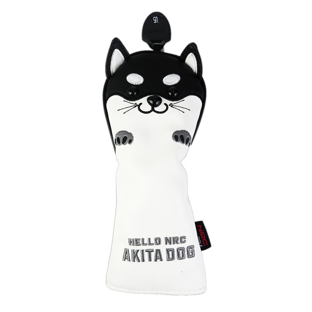 4x Golf Covers 3 5 UT Driver Headcover Cute Dog Shape Black