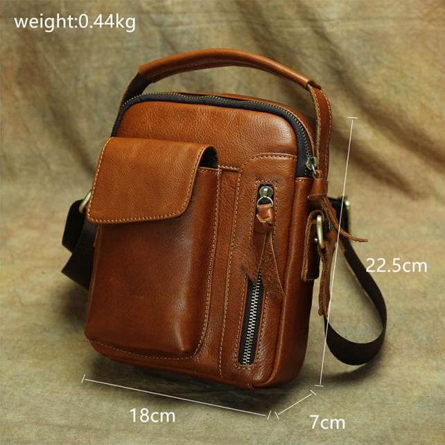 Túi đeo chéo nam nhỏ da bò thật - BHLDJ004 Túi xách tay. hàng chính hãng