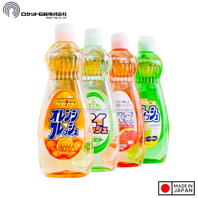 Nước rửa chén bát rau củ quả, đồ ăn dặm cho bé Rocket 600ml - Made in Japan