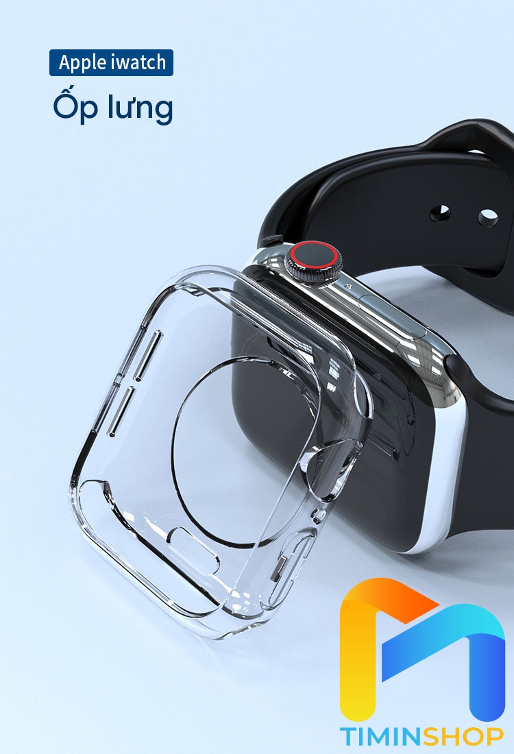 Ốp bảo vệ cho Apple Watch series 9/ 8/ 7/ 6/ 5/ SE - dẻo, trong suốt